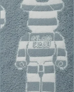 Teppich mit gestreiften Cartoonfiguren - Blau