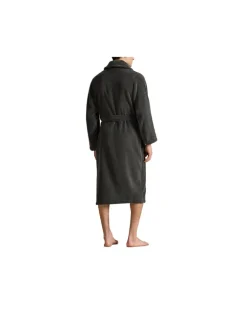 Terry-Morgenmantel mit Schalkragen Black