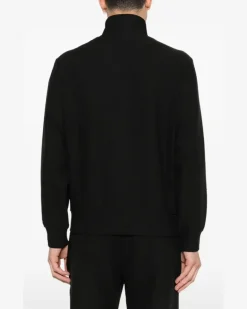 Texturierte Sweatshirtjacke - Schwarz
