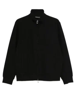 Texturierte Sweatshirtjacke - Schwarz