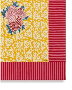 Tischdecke mit Arabesque Corolla-Print - Gelb