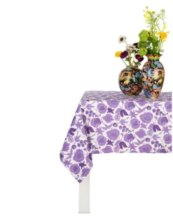 Tischdecke mit Blumenmuster - Violett