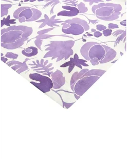 Tischdecke mit Blumenmuster - Violett
