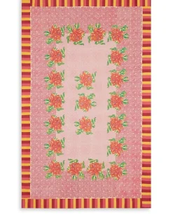 Tischdecke mit Camelia Magenta-Print - Rosa