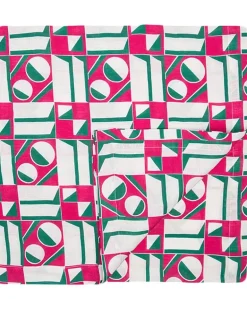 Tischdecke mit geometrischem Print - Rosa