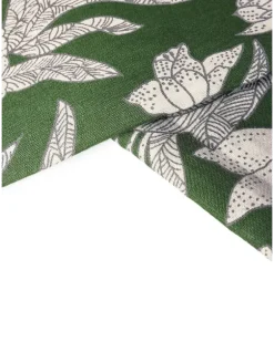 Tischdecke mit "Lilium Avorio"-Print (180x280cm) - Grün