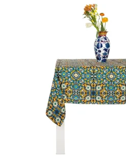 Tischdecke mit Paisley-Print - Blau