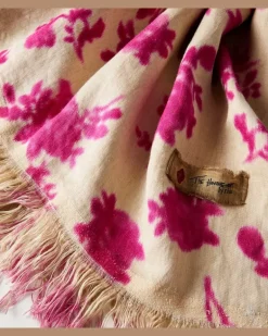 Tischdecke Tormento aus Leinen Rosa
