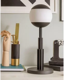 Tischlampe mit Kugelform - Schwarz