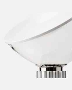 Tischleuchte Taccia Small by Achille und Pier Giacomo Castiglioni (EU-Stecker Silber
