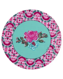 Tischset mit Blumen-Print (2er-Set) - Rosa
