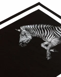 Tischset mit Zebra-Print - Schwarz