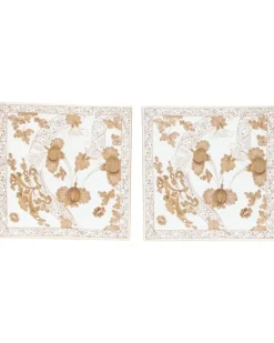 Tischsets mit Iris-Motiv (2er-Set) - Weiß