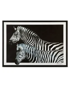 Tischsets mit Zebra-Print (36er-Set) - Schwarz