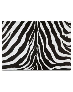 Tischsets mit Zebra-Print (36er-Set) - Schwarz