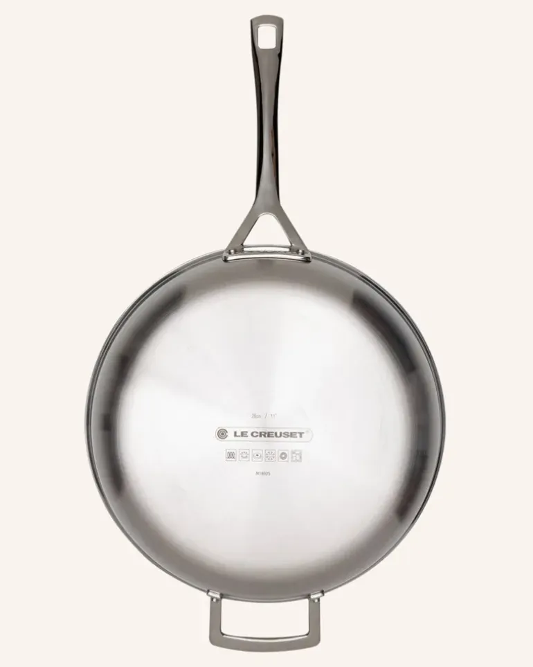 2-Tlg. Pfannenset 3-Ply silber