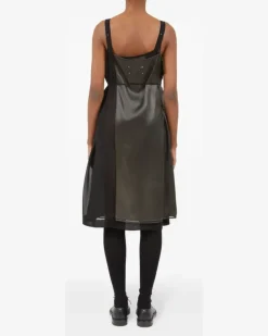 Tüllkleid mit Logo-Stickerei - Schwarz