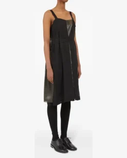 Tüllkleid mit Logo-Stickerei - Schwarz