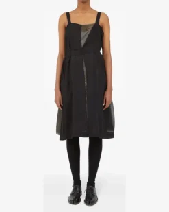 Tüllkleid mit Logo-Stickerei - Schwarz