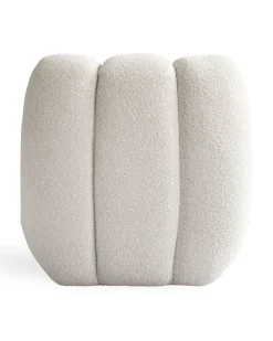 Toe Lounge-Stuhl aus Bouclé - Weiß