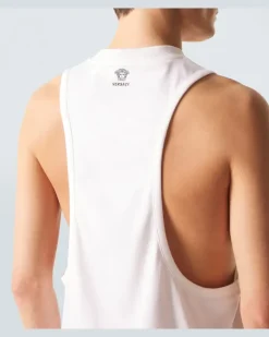 Top aus Jersey Weiß