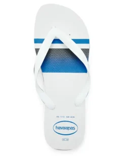 Top Basic Flip-Flops mit Logo-Prägung - Weiß