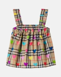 Top Burberry Check aus Baumwolle Beige
