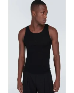 Top Cassandra aus Wolle Schwarz