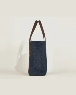 Tragetasche aus 4810 Denim - Blau - Stoff und Leder - MB221588 - Tragetaschen