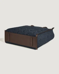 Tragetasche aus 4810 Denim - Blau - Stoff und Leder - MB221588 - Tragetaschen