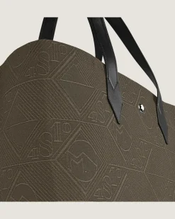 Tragetasche aus 4810 Jacquard - Khaki - Stoff und Leder - MB220258 - Tragetaschen