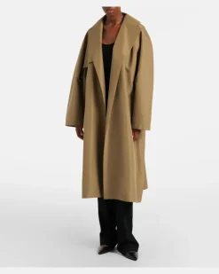Trenchcoat Amapola aus Seide Beige