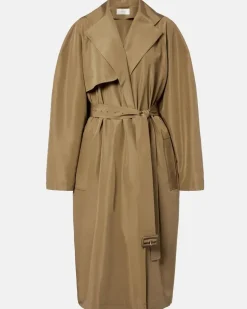 Trenchcoat Amapola aus Seide Beige