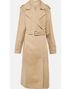 Trenchcoat aus Baumwolle Beige