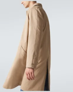 Trenchcoat aus Baumwoll-Gabardine Beige