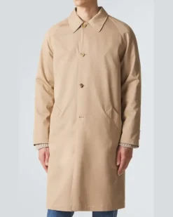 Trenchcoat aus Baumwoll-Gabardine Beige