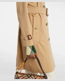 Trenchcoat aus Baumwoll-Gabardine Beige