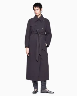 Trenchcoat aus Funktionsgewebe Braun