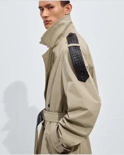 Trenchcoat aus leichter Baumwolle -Beige - Herren