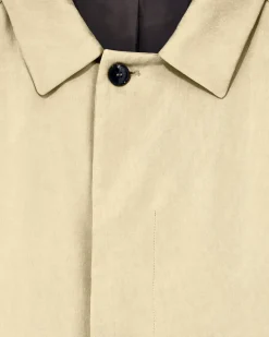 Trenchcoat aus Lyocell-Popeline mit klassischem Kragen Beige