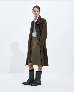Trenchcoat aus Seide und Nylon-Braun - Herren