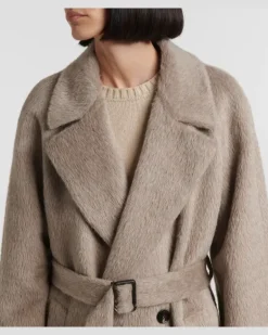 Trenchcoat Foster aus Alpakawolle und Wolle Beige