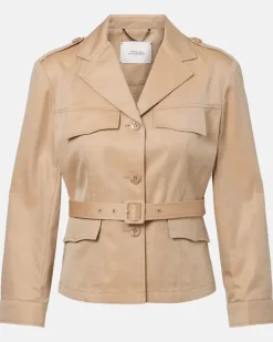 Trenchcoat Luxury Layer aus Baumwolle Beige