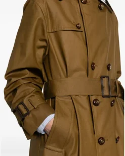 Trenchcoat mit Gürtel - Braun