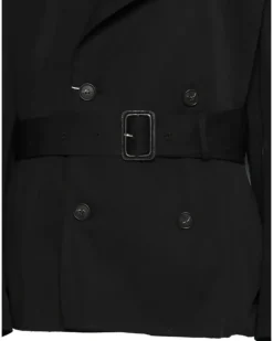 Trenchcoat mit Knopfverschluss - Schwarz