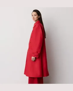 Trenchcoat Raquel aus Seidenmischung Red
