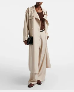 Trenchcoat Veyron aus Twill Weiß