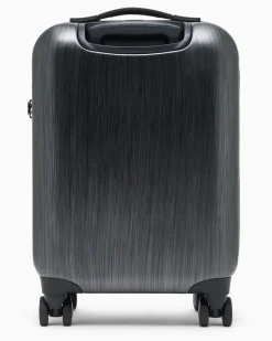 Trolley aus ABS mit großem Adler in Reliefoptik Grau