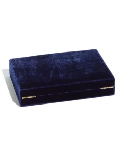 Trésor Schmuckkästchen aus Seidensamt - Blau