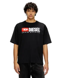 T-Shirt mit Diesel-Logo-Patch - T-Shirts - Herren - Schwarz
